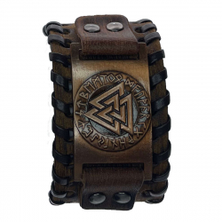 Lederarmband Valknut