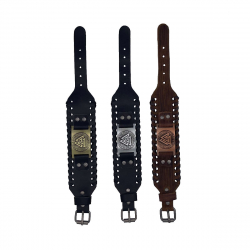 Lederarmband Valknut